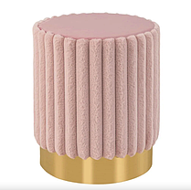 Пуф Costway Rosa велюровий на металевій основі, фото 2