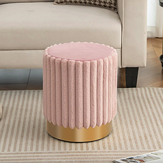 Пуф Costway Rosa велюровий на металевій основі