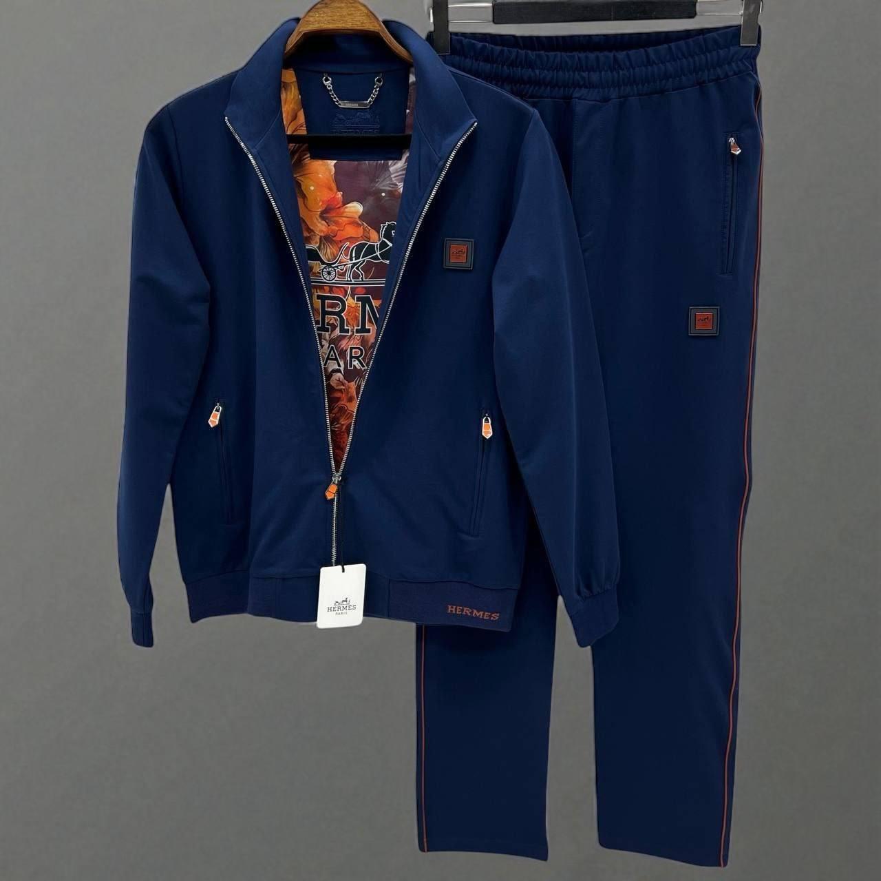 Чоловічий спортивний костюм HERMES CK10004 синій, фото 1