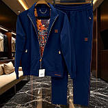 Чоловічий спортивний костюм HERMES CK10004 синій, фото 2