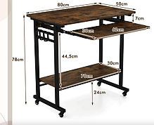 Комп'ютерний стіл Costway Otto з висувною підставкою для клавіатури, фото 5