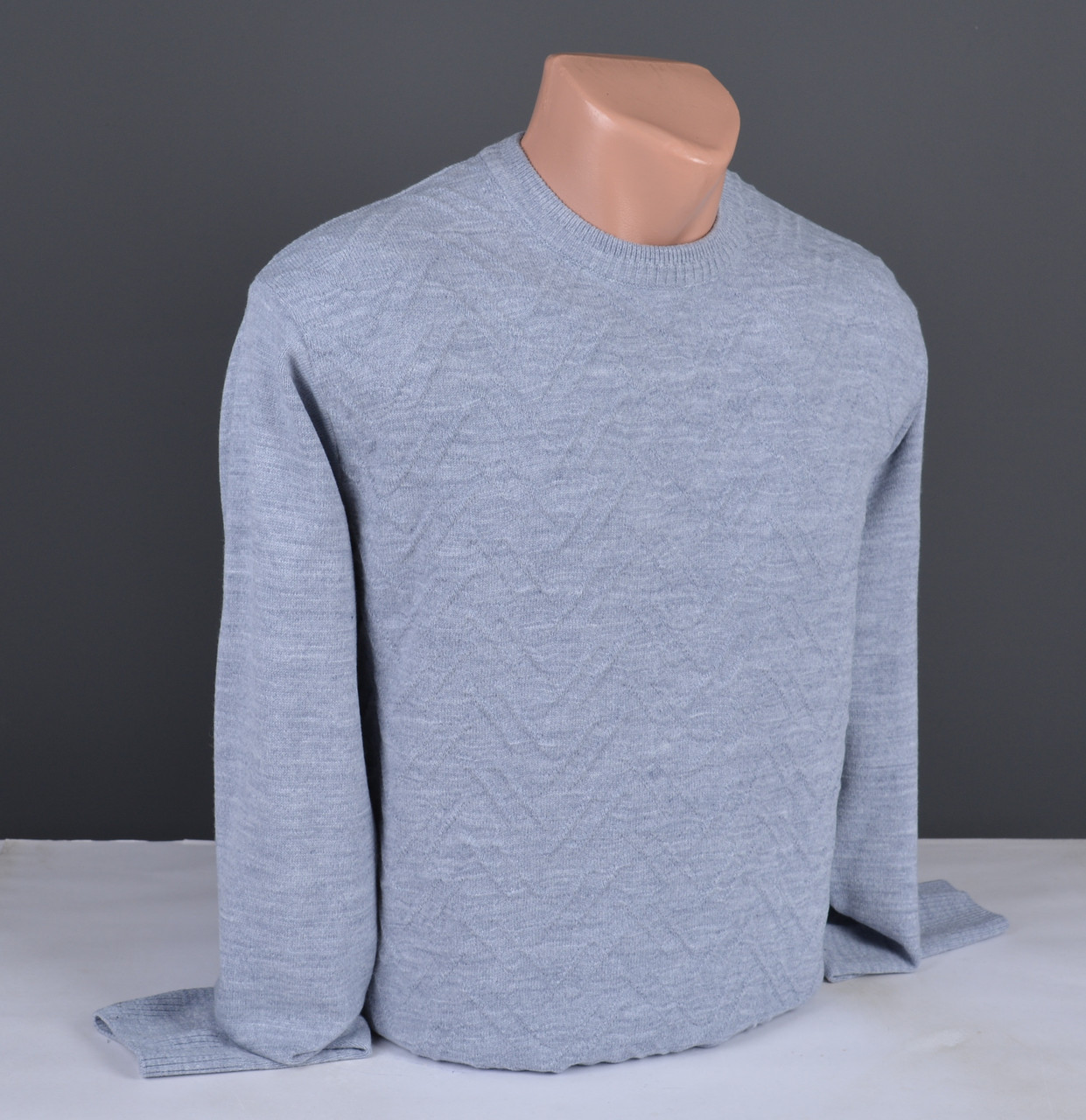 Чоловічий светр великого розміру | чоловічий джемпер сірий Туреччина 9310 Б, фото 1