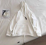 Базове худі жіноче з капюшоном, кишеня-кенгуру, тринитка на флісі 42-46, фото 3