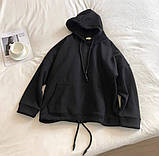 Базове худі жіноче з капюшоном, кишеня-кенгуру, тринитка на флісі 42-46, фото 4
