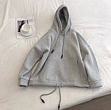 Базове худі жіноче з капюшоном, кишеня-кенгуру, тринитка на флісі 42-46, фото 6