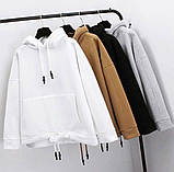 Базове худі жіноче з капюшоном, кишеня-кенгуру, тринитка на флісі 42-46, фото 8