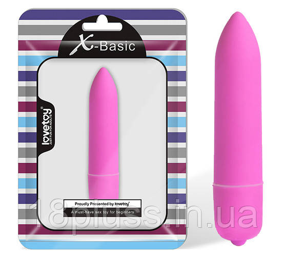 Вібропуля з 10 режимами вібрації X-Basic Bullet Long 10 Speeds Pink — інтенсивна стимуляція у мініформаті, фото 1