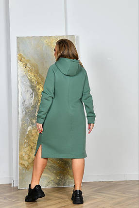 Сукня на флісі "Левел" м'ята великого розміру батал Розміри: 52.54.56.58, фото 3