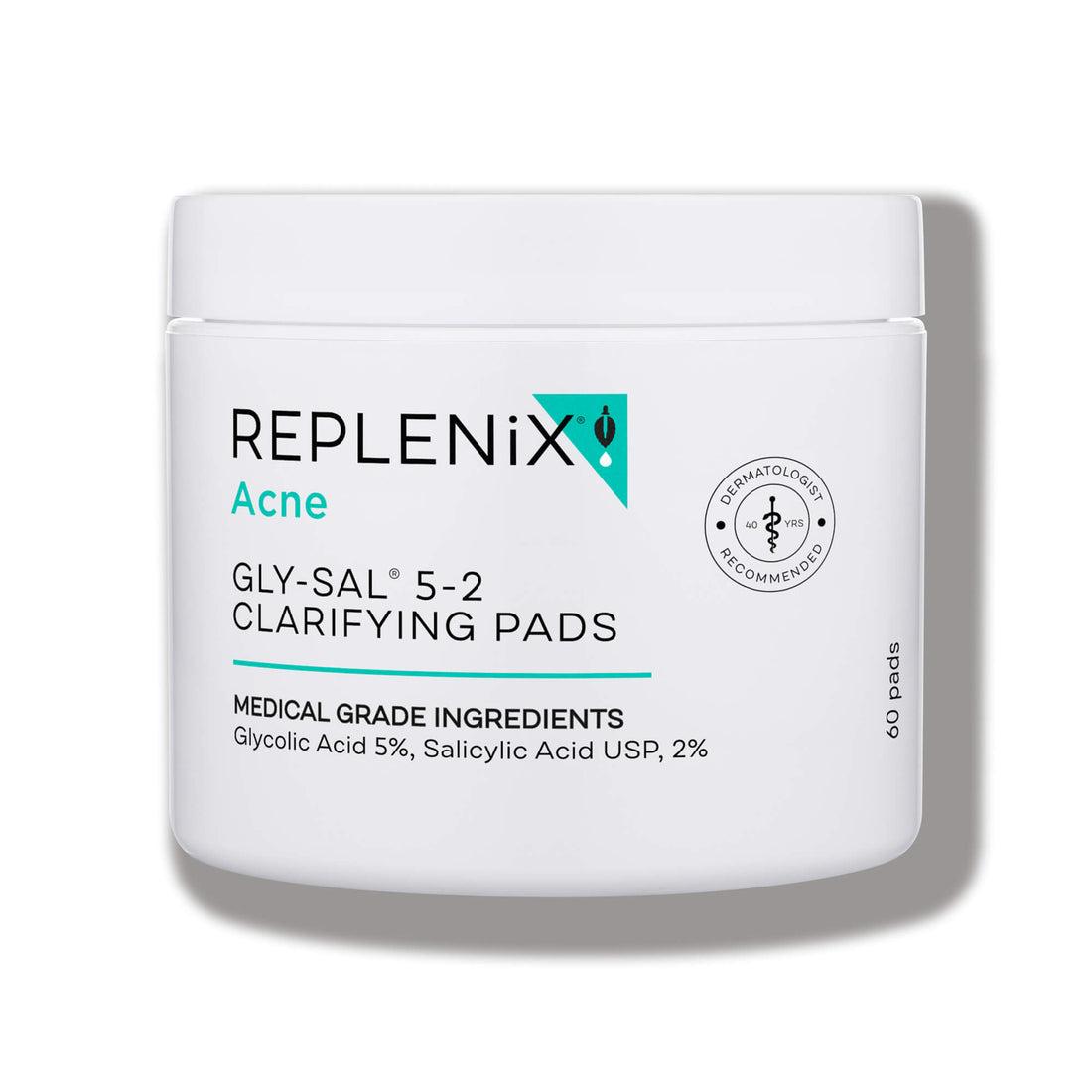 Replenix Gly-Sal 5-2 Pads — очищувальні диски з гліколевою (5%) та саліциловою (2%) кислотами для проблемної шкіри, 60 шт, фото 1