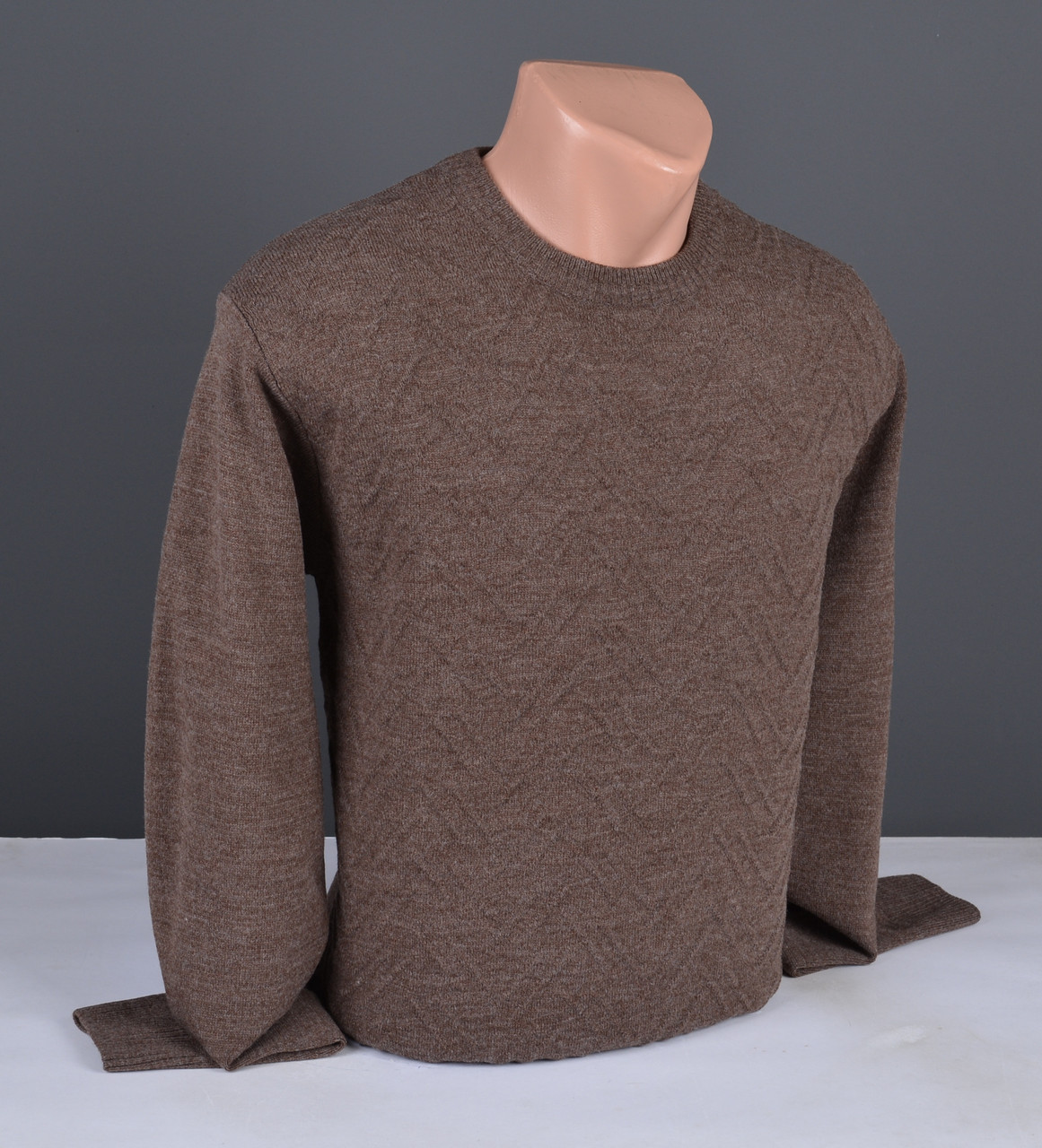 Чоловічий джемпер коричневий | Чоловічий светр Туреччина 9314, фото 1