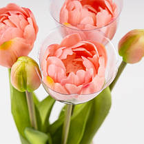 Букет Тюльпанів 5 бутонів 4*39 см, колір — рожевий, латекс (9259-102), фото 3