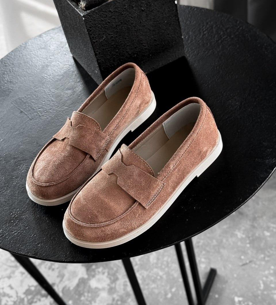 Жіночі лофери анатомічні barefoot моко натуральна замша