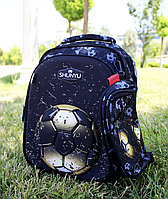 Рюкзак шкільний хлопчику 1 2 3 клас, каркасний дитячий ортопедичний портфель з пеналом першокласнику
