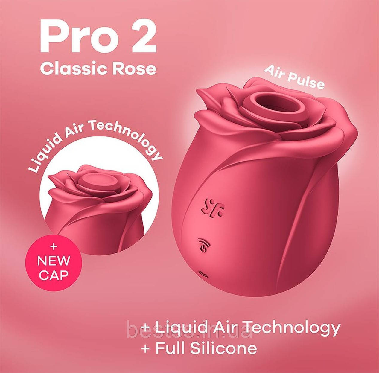 Кліторальний вібростимулятор з повітряними імпульсами Satisfyer Pro 2 Classic Rose