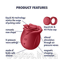 Кліторальний вібростимулятор з повітряними імпульсами Satisfyer Pro 2 Classic Rose, фото 3