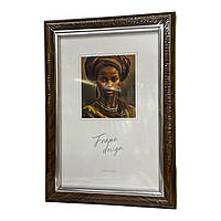 Фоторамка 10*15см Коричнева з срібним