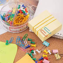 Набiр Deli EZ20703 мiкс (скрiпки,кнопки,затискачі, гумки), пластикова коробка, Набір для офісу, фото 5