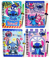 Блокнот дитячий А6 на пружину 30 арк. "Стіч" з ручкою DB-816