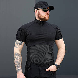 🔥 Убакс з коротким рукавом "Esdy - Ubacs" (Чорний) нац поліції, поліцейська, зсу, тактичне, військовий