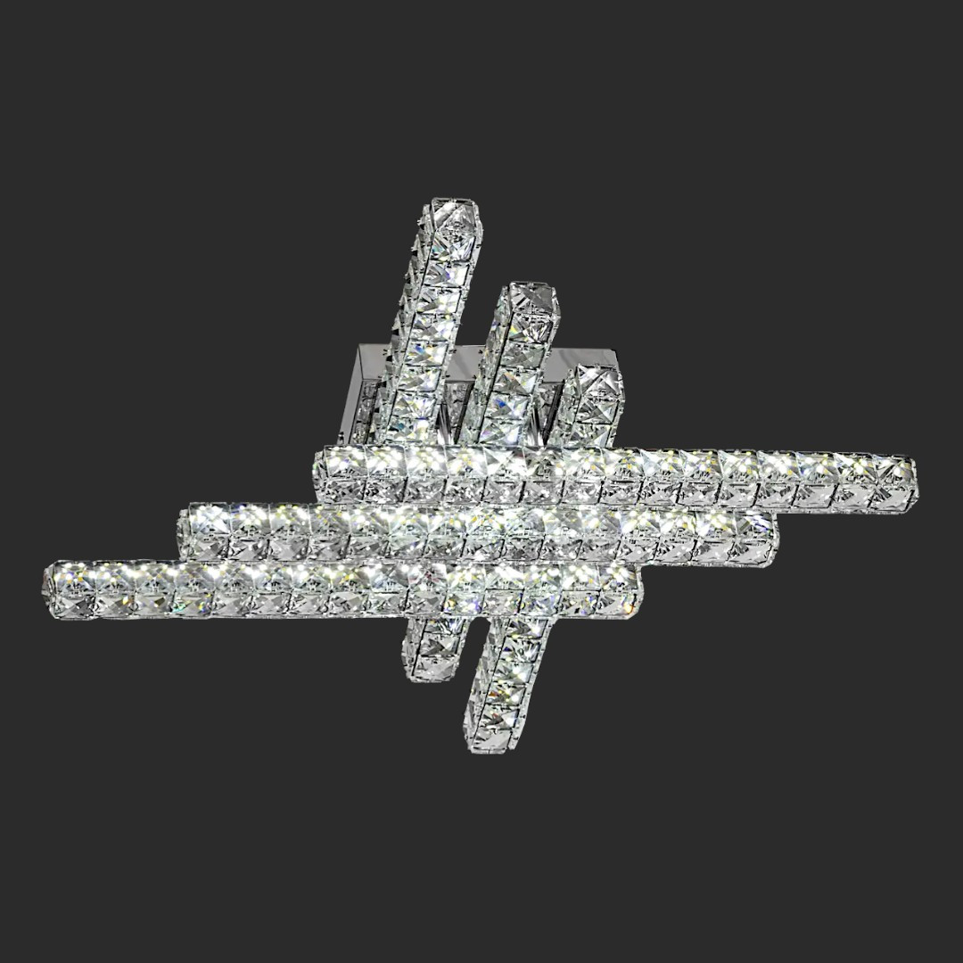 Світлодіодна люстра з кришталем та пультом SY-7673/6A1 CR, фото 1