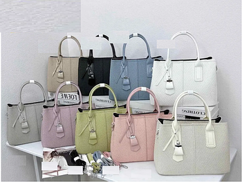 Сумка жіноча шопер 33*23 см з довгим ремінцем зі штучної шкіри в різних кольорах Janin