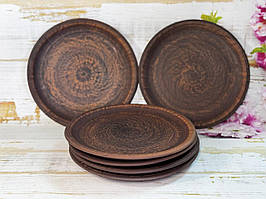 Набір обідніх тарілок 200 мм 6 шт з червоної глини