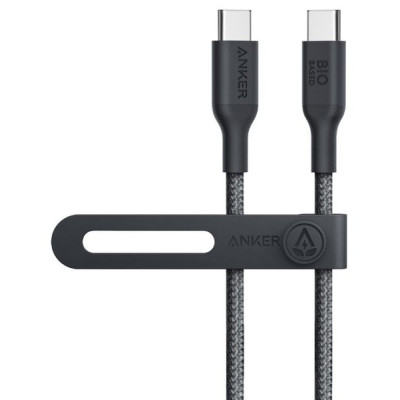 Дата кабель USB-C to USB-C 1.8m 140W bio-nylon 544 black Anker (A80F6H11)
