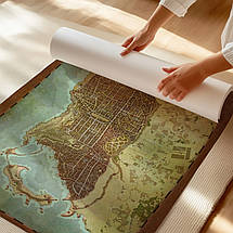 Плакат "Карта міста Waterdeep, Dungeon and Dragons, DnD", 149×106см, фото 2