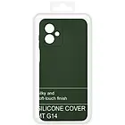 Силіконовий чохол Soft Silicone Case для Motorola G14 (темно-зелений), фото 2