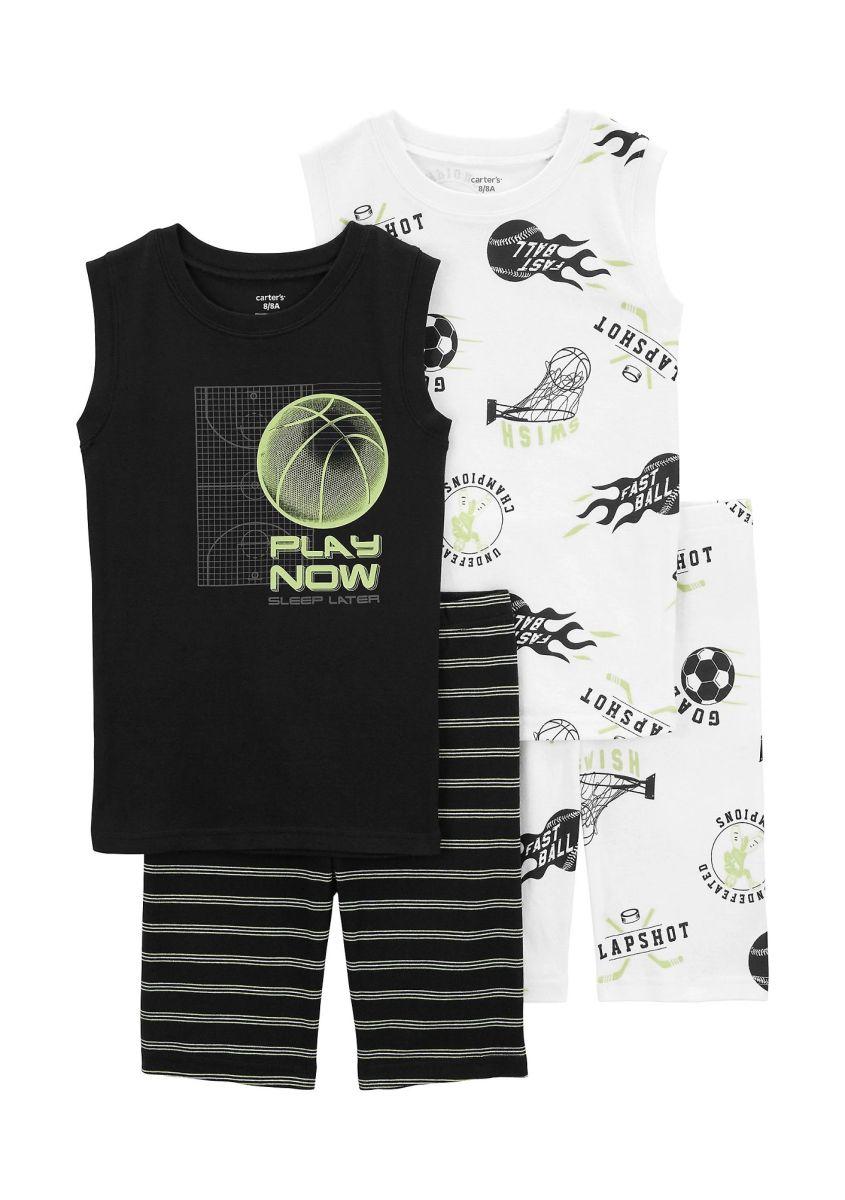 Дитяча піжама з принтом Carter's набір 2 піжами 1159841074 (Чорний/Білий 4), фото 1