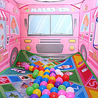 Дитячий намет 110*70*70 см Фургончик з морозивом, Рожевий / Ігровий намет для дітей / Дитячий намет складний, фото 4