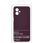 Силіконовий чохол Soft Silicone Case для Motorola G14 (бордовий), фото 2