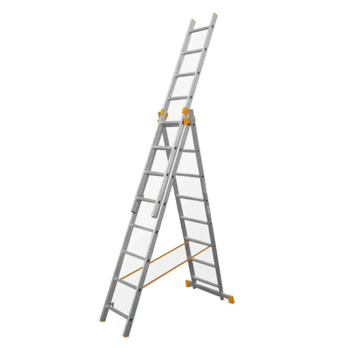 Універсальна трисекційна драбина Budfix 1408 (3х8), фото 1