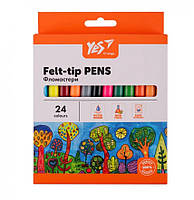 Фломастери YES Orange Line, 24 кольори, картонна коробка