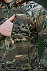 🔥 Кофта флісова з капюшоном "Shark skin" (multicam) зсу, військова, нгу, нацгвардії, тактична, фото 6