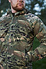🔥 Кофта флісова з капюшоном "Shark skin" (multicam) зсу, військова, нгу, нацгвардії, тактична, фото 8
