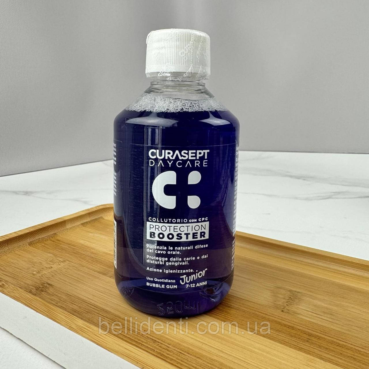 Дитячий ополіскувач Curasept Protection Booster Junior від 7 до 12 років (смак жуйки), 250 мл
