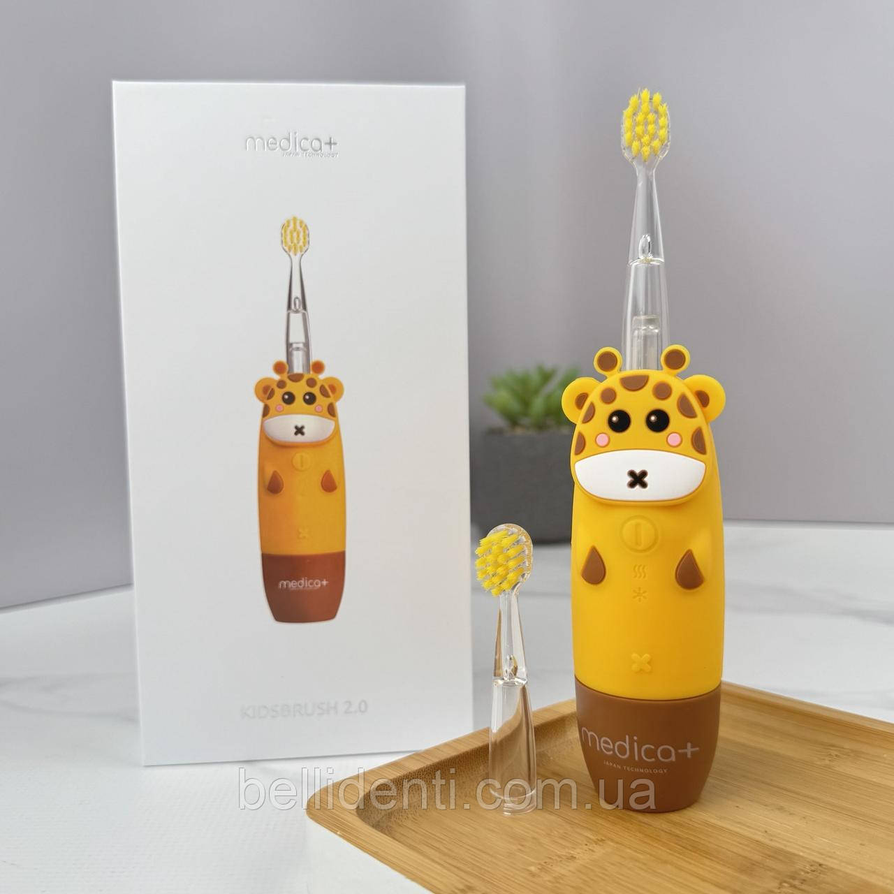 Дитяча звукова зубна щітка Nordics CA910 Giraffe13, жовта (від 1 до 12 років)