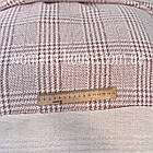 Ангора трикотаж пухнастик принт 150 см 350 г/м2 клітина Пудра, фото 2