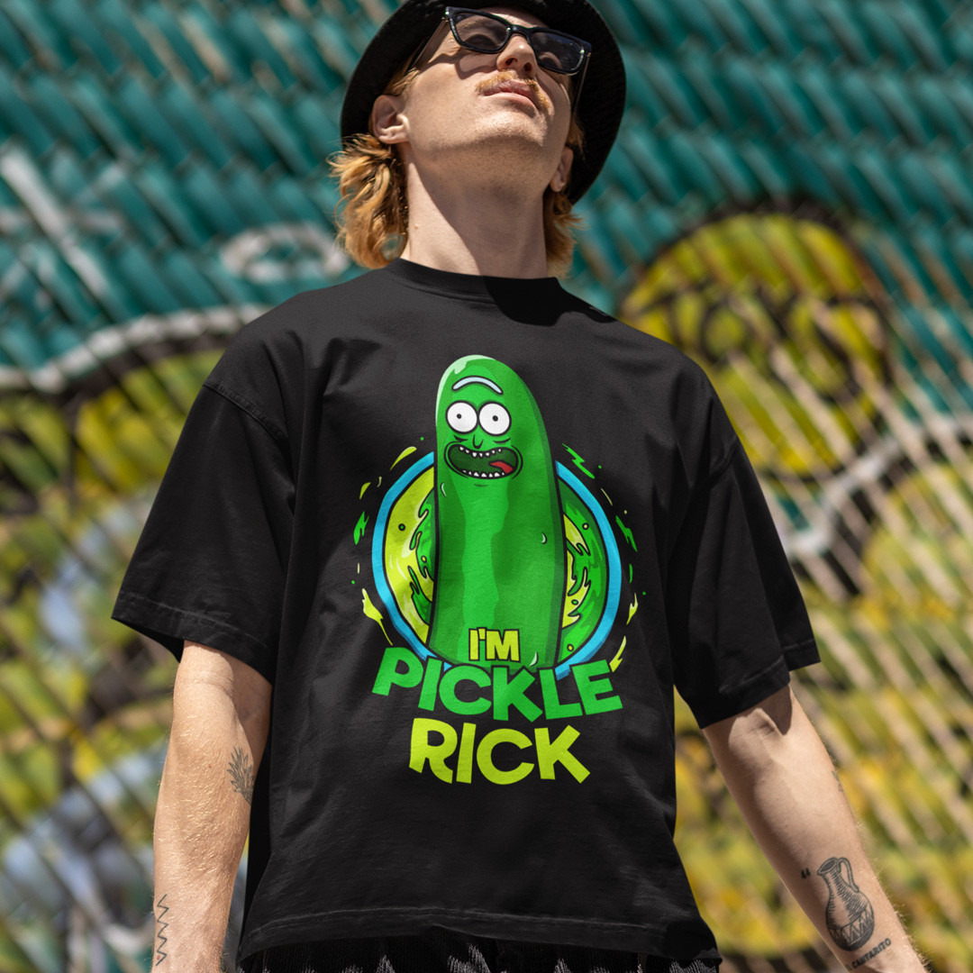 Футболка унісекс Rick and Morty (Im Pickle Rick) XS чорний, фото 1