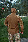 🔥 Кофта флісова з капюшоном "Shark skin" (койот) зсу, військова, нгу, нацгвардії, тактична, фото 10