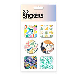 3D стікери  Abstraction. Набір 6 стікерів