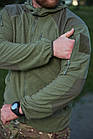 🔥 Кофта флісова з капюшоном "Shark skin" (олива) зсу, військова, нгу, нацгвардії, тактична, фото 10
