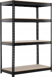 Стелаж металевий (180 x 150 x 60 см) 4 полиці, навантаження - 500 кг на полицю, Чорний