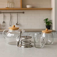 Чайний набір Чайник та Чашки на 5 предметів.