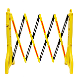 Бар’єр розсувний пластиковий переносний 390×240×940 мм, з відбивачами, для тимчасового огородження, фото 2