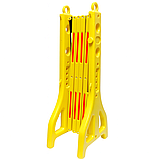 Бар’єр розсувний пластиковий переносний 390×240×940 мм, з відбивачами, для тимчасового огородження, фото 4