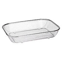 Сито-кошик для миття овочів та фруктів 37.5х27.5х6.8 см друшляк з нержавіючої сталі HP-19-23-L