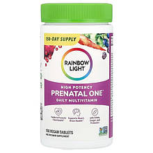 Вітаміни для вагітних, Prenatal One, Rainbow Light, щоденний мультивітамінний комплекс, високої ефективності, 150 веганських