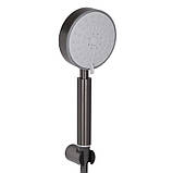 Змішувач для ванни Brinex Pure 005 з довгим поворотним виливом (з душовим гарнітуром) Graphite BRIPUR005GRP, фото 3